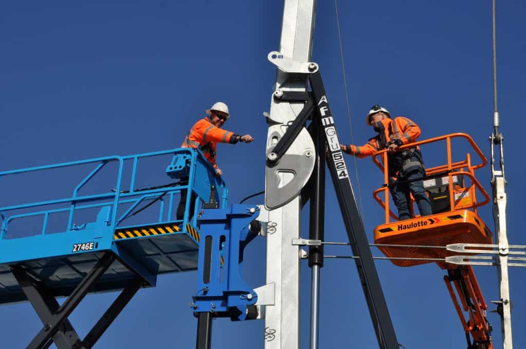 Hoogwerkers en de kraan