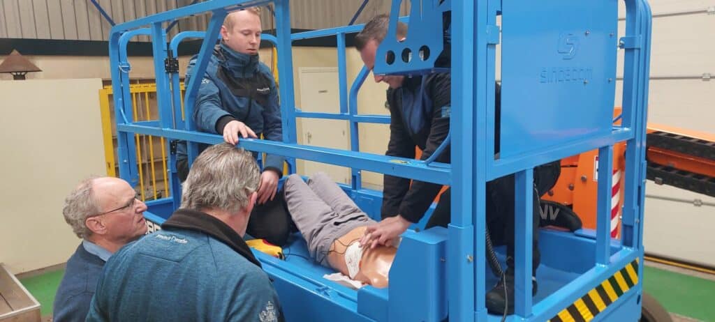 Reanimatie in een Hoogwerker